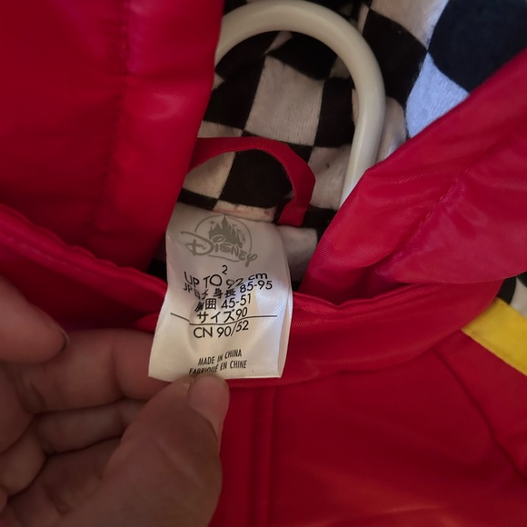 Disney Red Racing Jacket with Checkered Design - Picture 2 of 3